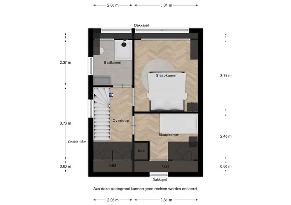 Floorplan - Singel 13, 4521 BS Biervliet